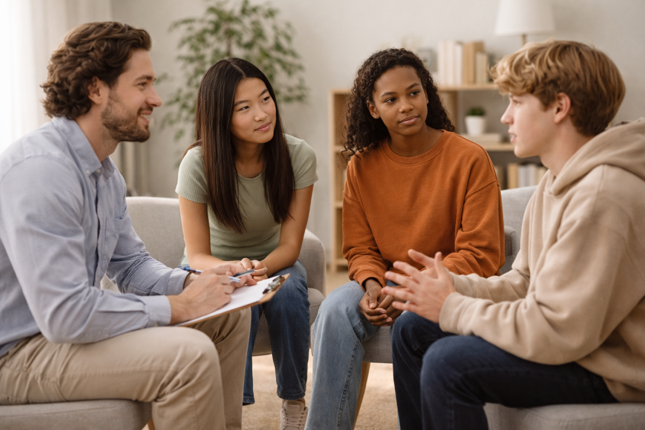 Adolescent group therapy